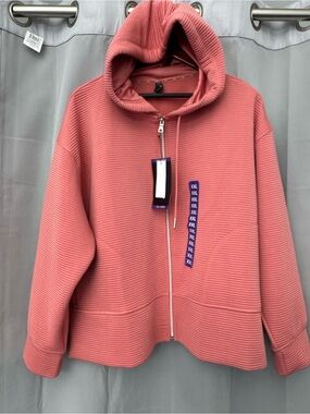 DNKY Women’s zip up Faded Rose hoodie - size 2XL NWT ($79)